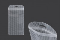 Пластмасови пликове с цип 100х200 мм прозрачна предна част с дупка Eurohole - 100 броя