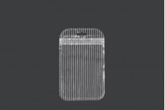 Пластмасови пликове  с цип 85х130 мм, с прозрачен гръб и Eurohole - 100 бр