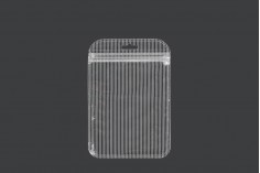 Пластмасови пликове  с цип 105x150 mm, прозрачна предна част с дупка Eurohole - 100 броя