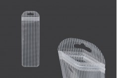 Пластмасови пликове с цип 60x185  mm, прозрачна предна част с дупка Eurohole - 100 бр./пакет