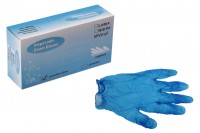 Винилови ръкавици за еднократна употреба, сини,  L размер - 100 бр