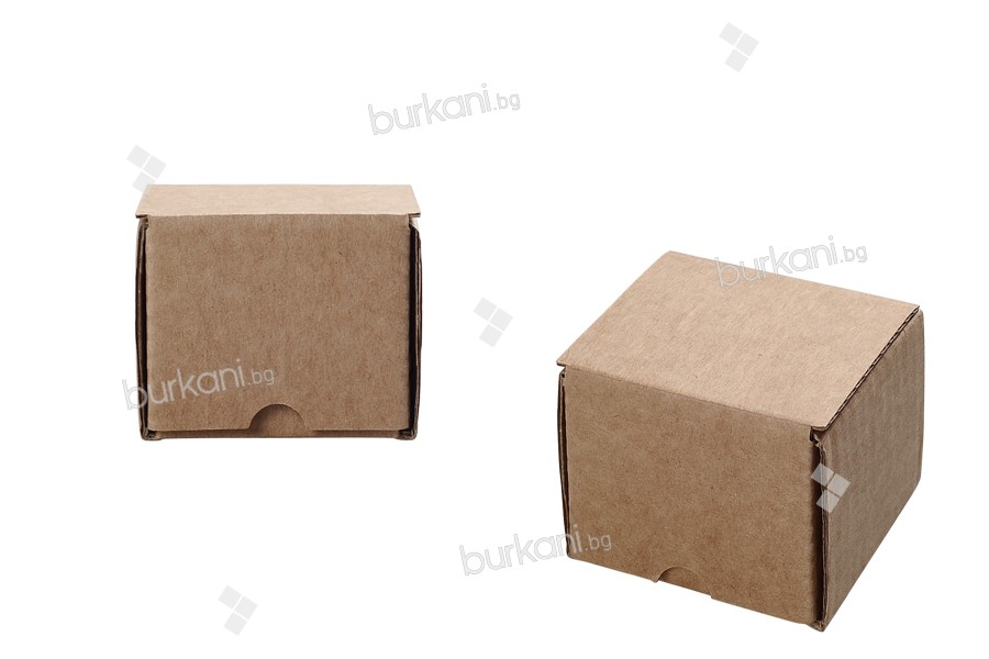Кафява хартиена кутия  4x4x4 см -5 бр.