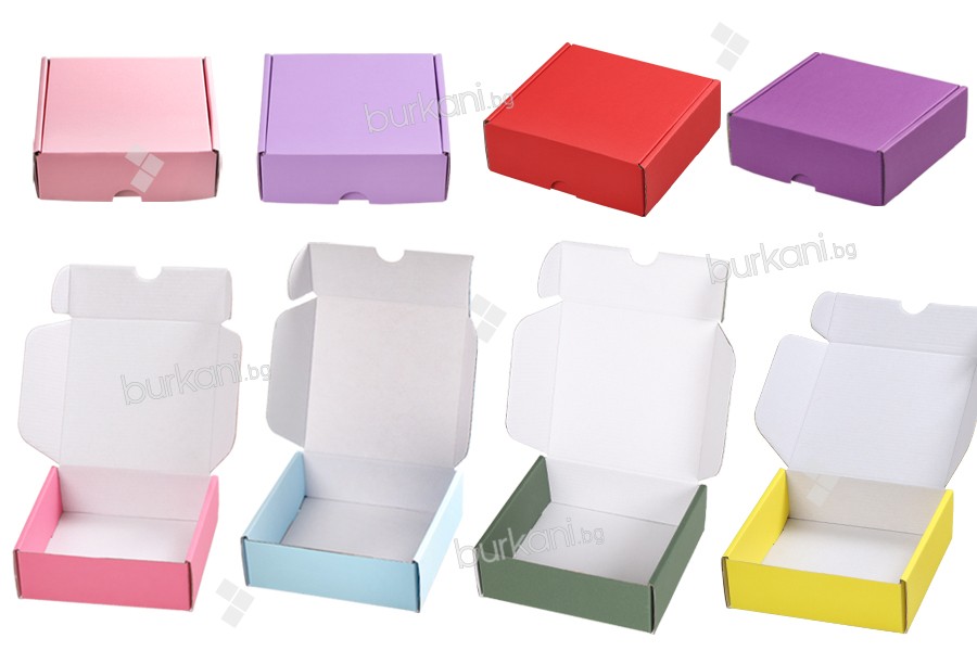 Kraft kağıt ambalaj kutusu 130x130x45 mm penceresiz - Paket 10 adet