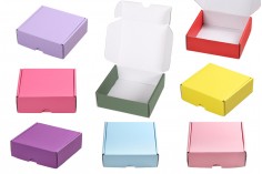 Цветни крафт кутии с размери 130х130х45 мм без прозорец - 10 бр./опаковка