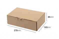 Kahverengi  karton ambalaj kutusu 270x165x85 mm - 20 adet