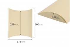 Подаръчна кутия тип "възглавница" 210x210x50 mm в различни цветове  - в опаковка 10 бр.