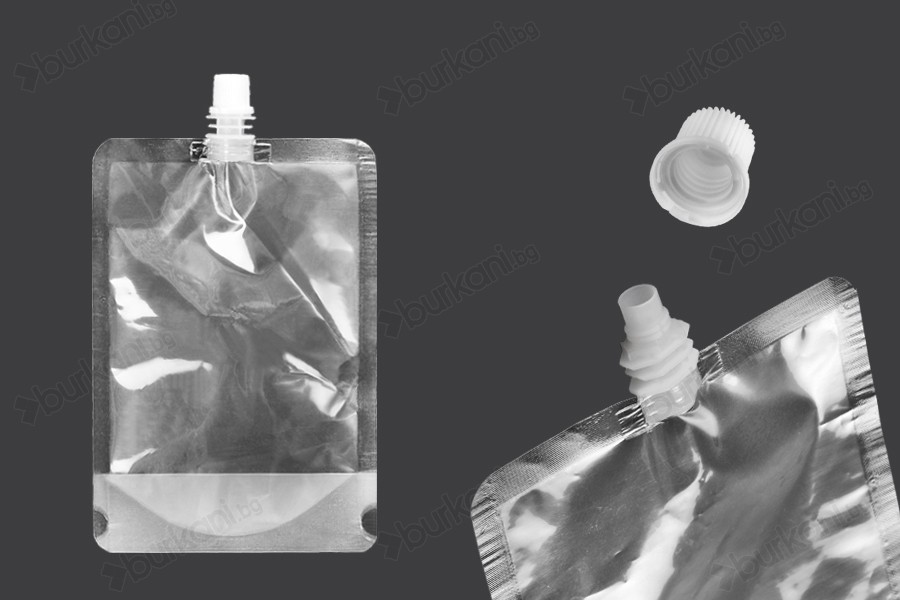 Прозрачна опаковка тип Doy Pack  500 ml с бяла капачка - 50 бр-изображение_продукт