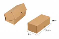 Karton 17,5x8x5,5 cm  kahverengi 3 yapraklık - 20 adet