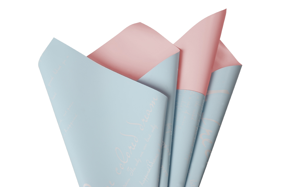 Light pink with ciel and white print [35] 