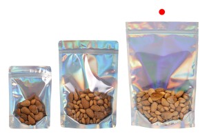 Алуминиеви торбички тип Doy Pack  200х50х300 мм, прозрачни отпред с "цип" - 50 бр.-изображение_група