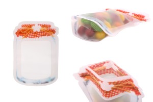 Пликове тип Doy Pack с цип във формата на буркан с размери  135x35x195 mm , в опаковка от 50 бр.-изображение_продукт