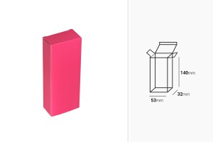 Хартиена кутия 53х32х140 в различни цветове - 50 бр-изображение_размери
