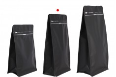 Doy Pack tipi alüminyum torbalar 135x75x265 mm , ısıl yapışmalı kapatma, emniyet bandı ile açılma ve fermuar kullanımı