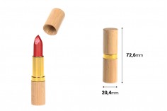 Bamboo case for lip stick - 6 pcs