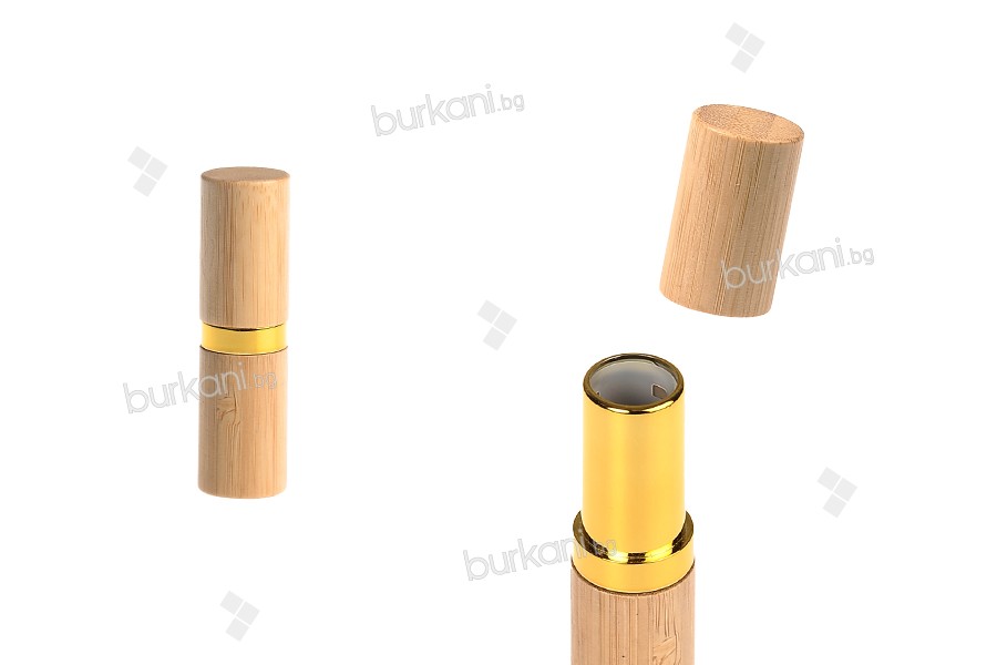 Bamboo case for lip stick - 6 pcs