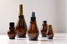 Стъклена кафява бутилка за етерични масла 50 ml (PP18)