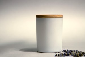 Стъклен буркан 200 мл с дървена бамбукова капачка-изображение_група