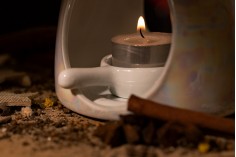 Керамична лъжичка за чаени свещички