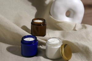 Стъклен син буркан за крем 100 мл с алуминиева капачка-изображение_размери