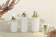 Luxury 30ml acrylic bottle with cream pump and acrylic cap