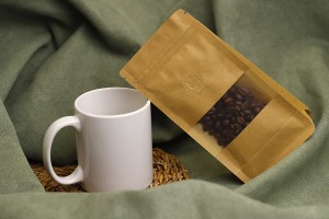 Крафт торбичка тип  Doy Pack 100x60x200 mm, с цип, клапа, прозорец, вътрешна и външна прозрачна облицовка и възможност за термозаваряване   - 25 бр.-изображение_група