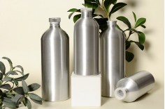 Aлуминиева бутилка 1000 ml с алуминиева капачка за съхраняване на есенции, парфюми и др.