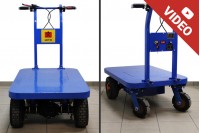 Mavi renkli elektrikli kargo platformu - 500 kg&#39;a kadar