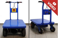 Mavi renkli elektrikli kargo platformu - 500 kg&#39;a kadar