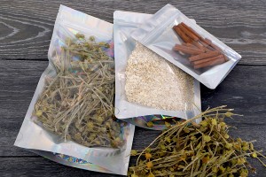 Алуминиеви торбички тип Doy Pack  200х50х300 мм, прозрачни отпред с "цип" - 50 бр.-изображение_група