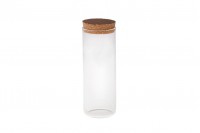 Стъклен буркан с тапа 360 мл за свещи, с размери  60x160 mm