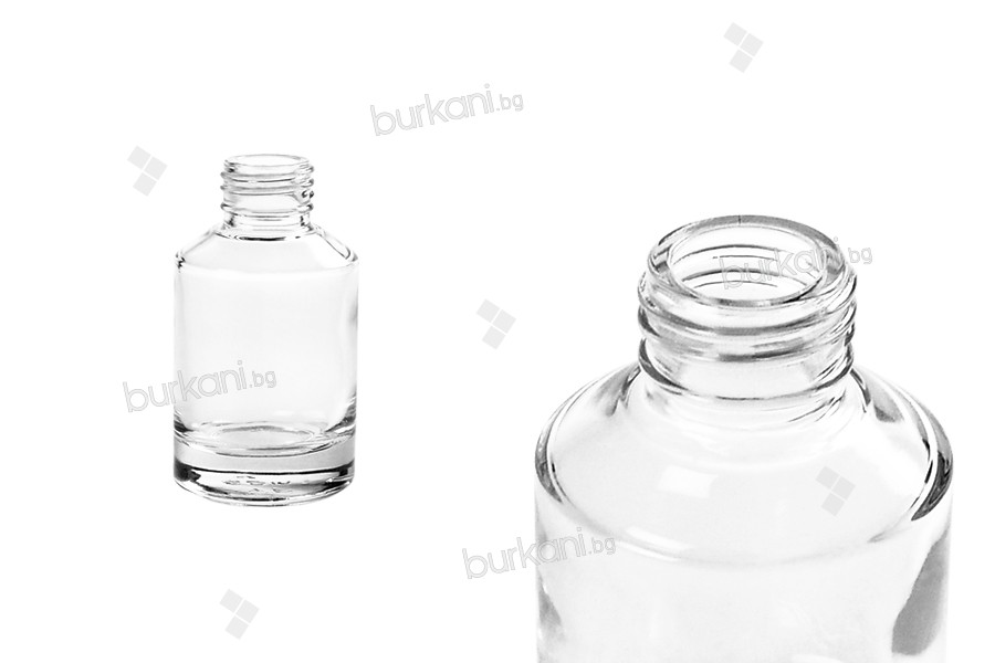 Стъклена цилиндрична бутилка 50 мл 