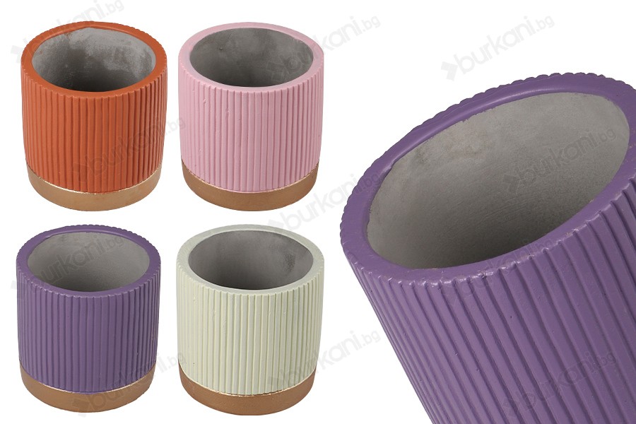 Декоративен циментов буркан 103,5x98 mm - 4 броя. микс-изображение_продукт