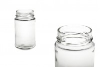 Glass jar 250 ml with spout for caps T.O 58 Deep