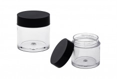 Пластмасово бурканче 10 мл с черна капачка (31х31,6) - в опаковка от 12 броя