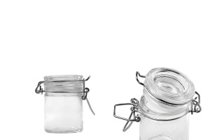 Стъклено кръгло бурканче с вградена капачка 40 мл-изображение_продукт