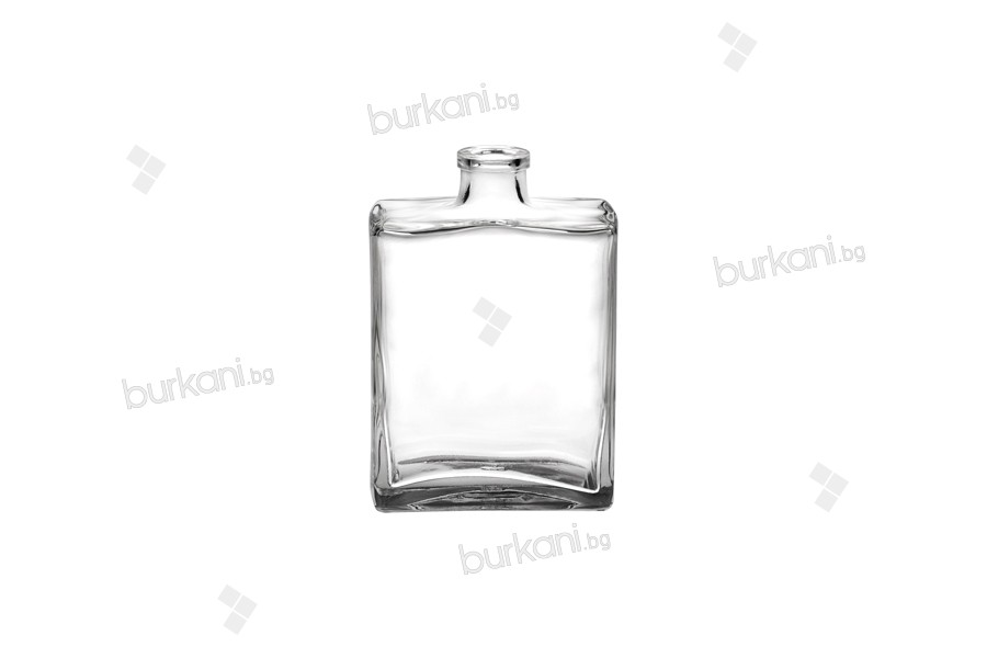 Стъклена елегантна квадратна бутилка за вино или ракия 500ml