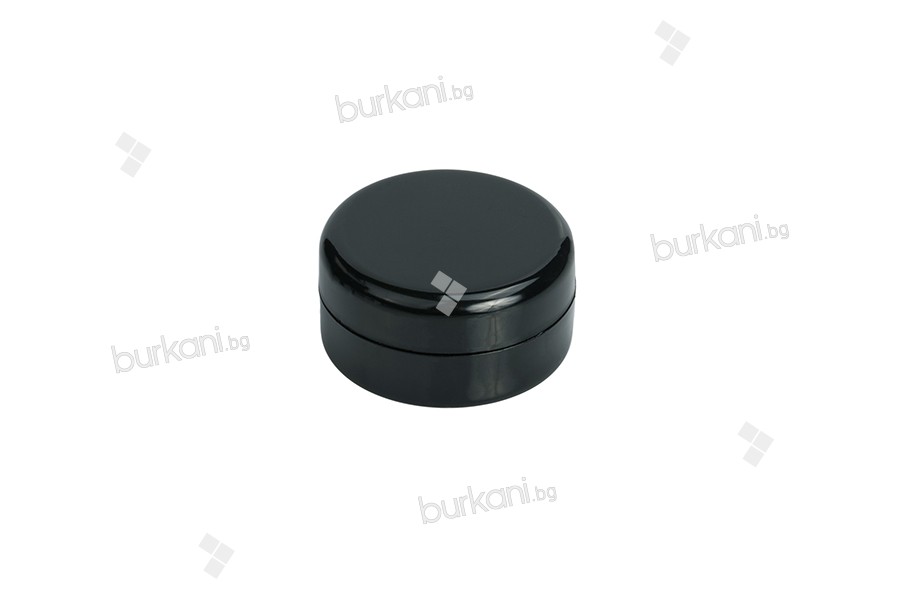 Пластмасово черно бурканче за крем 3 мл - 12 бр. в опаковка