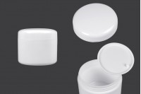 Пластмасов бял буркан за крем 100 мл с пластмасов уплътнител