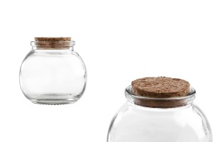 Малко стъклено бурканче с коркова тапа 110 мл-изображение_продукт