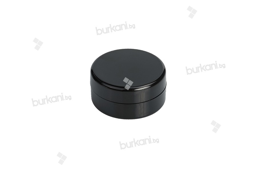 Пластмасово черно бурканче за крем 5 мл, в опаковка от 12 бройки