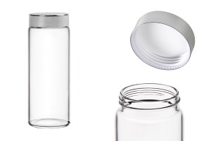 Стъклен буркан  150 мл с капачка-изображение_размери