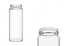 Gümüş kapaklı ve iç contalı cam kavanoz 150 ml