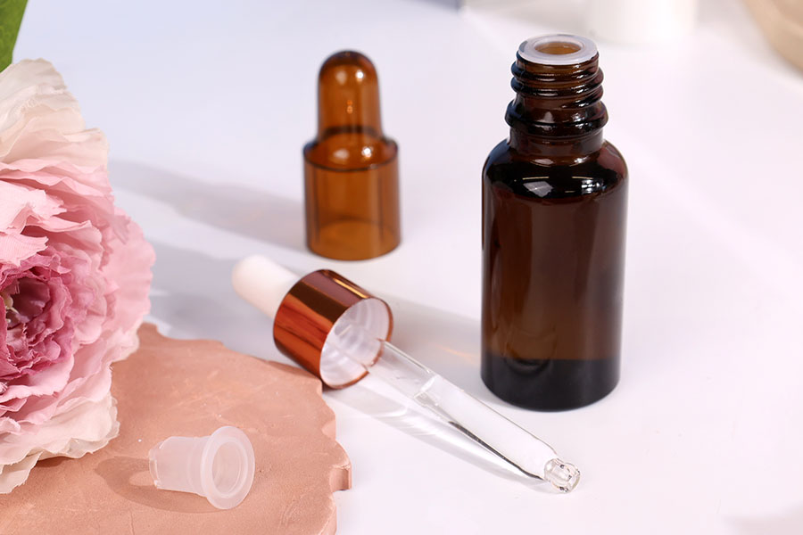 Стъклено кафяво шише за етерични масла  30 ml