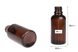 Стъклено кафяво шише за етерични масла  30 ml-2
