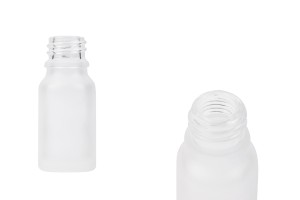 Стъклена МАТОВА  бутилка за етерични масла 10 ml с гърловина PP18-1