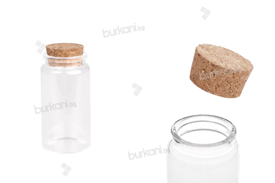 Mantar tıpalı (47x90) cam  şişe 100 ml 