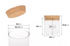 Mantar tıpalı cam kavanoz 120 ml