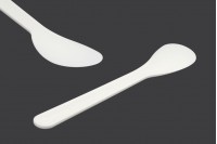 Plastik krema için spatula (PE) beyaz 80 mm - 24 adet