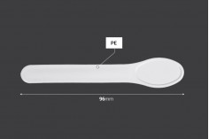 Plastik krema için spatula (PE) beyaz 80 mm - 24 adet