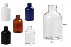 Пластмасова  бутилка  PET  100 мл в различни цветове (РР 24) - 12 бр./опаковка